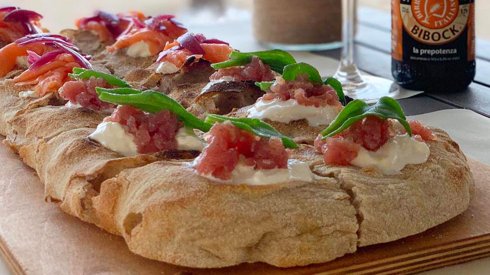 una pizza al tramonto